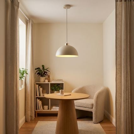 Brilagi - Suspension sur câble MOON 1xE27/60W/230V Ø 30 cm beige/doré