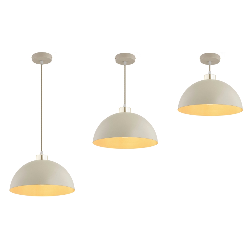 Brilagi - Suspension sur câble MOON 1xE27/60W/230V Ø 30 cm beige/doré