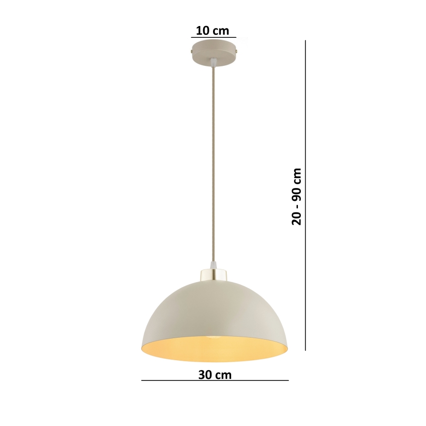 Brilagi - Suspension sur câble MOON 1xE27/60W/230V Ø 30 cm beige/doré