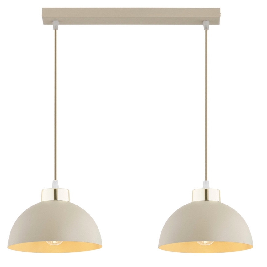 Brilagi - Suspension sur câble MOON 2xE27/60W/230V beige/doré