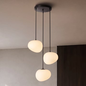 BRILAGI - Suspension sur câble PEBBLES 3xE27/40W/230V Ø 42 cm noire