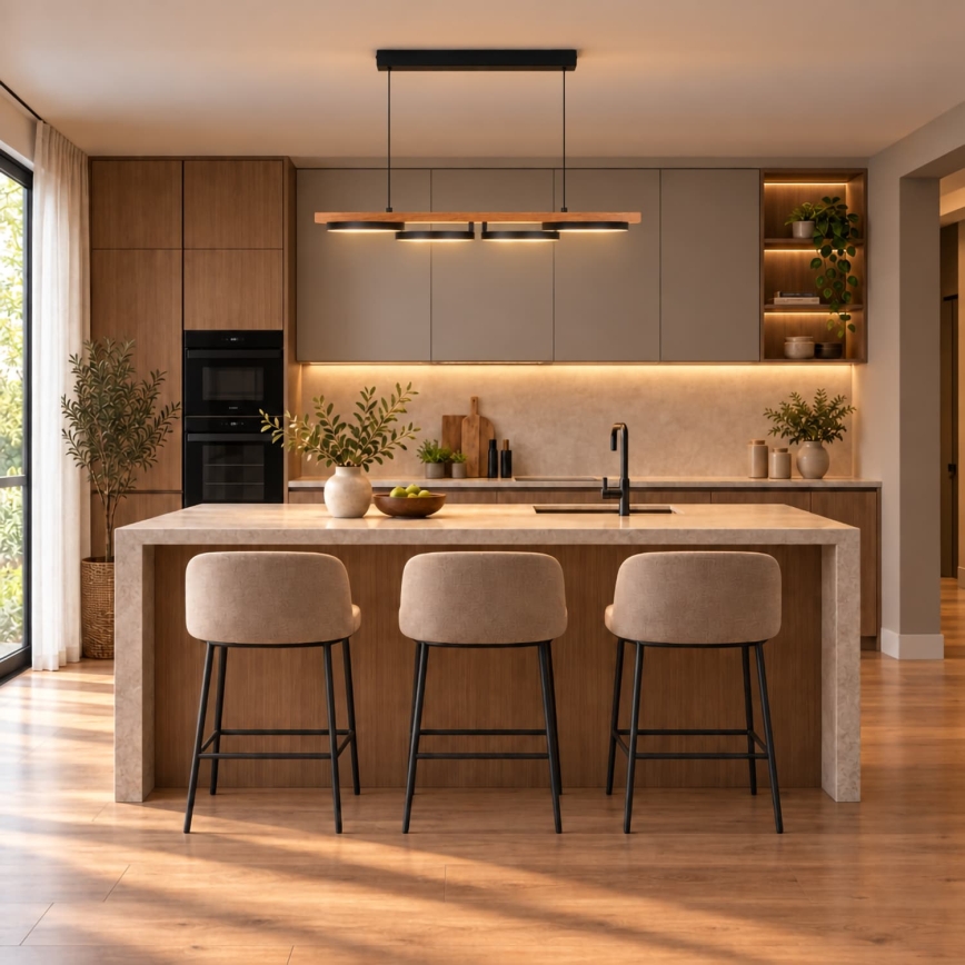 BRILAGI - Suspension sur câble PLANK LED/35W/230V 4000K 30x100 cm bois