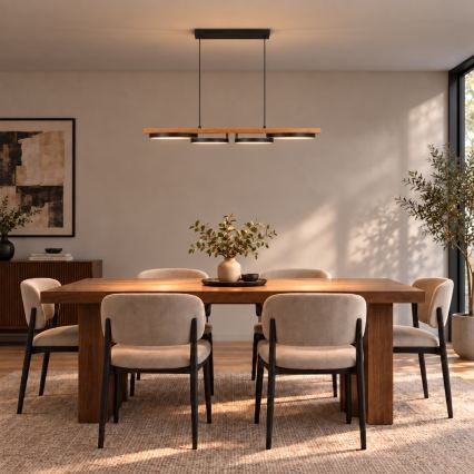 BRILAGI - Suspension sur câble PLANK LED/35W/230V 4000K 30x100 cm bois