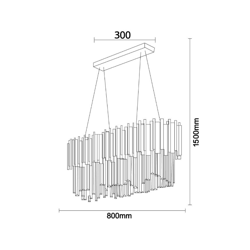 Brilagi - Suspension sur câble PLAZA 10xE14/40W/230V