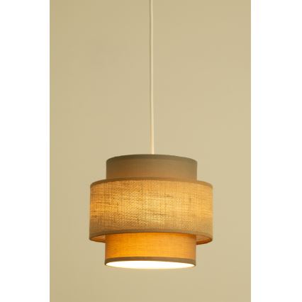 Brilagi - Suspension sur câble RESNA, 1x E27, 60W, 230V, Ø 20 cm, marron/beige