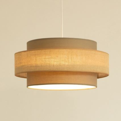 Brilagi - Suspension sur câble RESNA 1xE27/60W/230V Ø 40 cm marron/beige