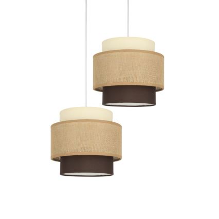 Brilagi - Suspension sur câble RESNA 2xE27/60W/230V Ø 30 cm beige/noir