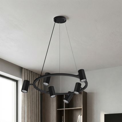 BRILAGI - Suspension sur câble SELE 6xGU10/30W/230V noir