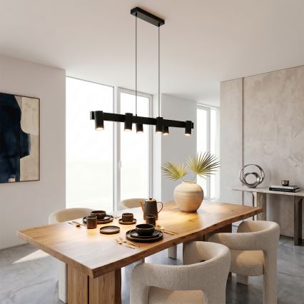Brilagi - Suspension sur câble SELE 6xGU10/30W/230V noire