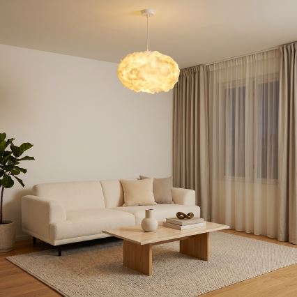Brilagi - Suspension sur câble SOLEAIR 2xE27/40W/230V Ø 60 cm blanche