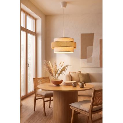 Brilagi - Suspension sur câble SPACE 1xE27/60W/230V Ø 40 cm beige/crème