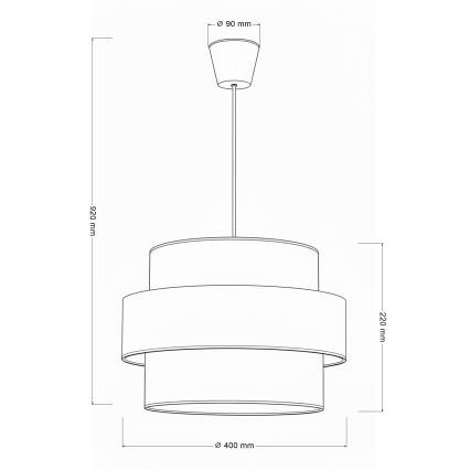 Brilagi - Suspension sur câble SPACE 1xE27/60W/230V Ø 40 cm beige/crème