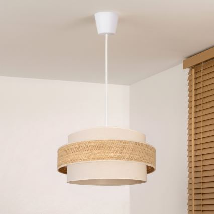 Brilagi - Suspension sur câble SPACE 1xE27/60W/230V Ø 40 cm beige/crème