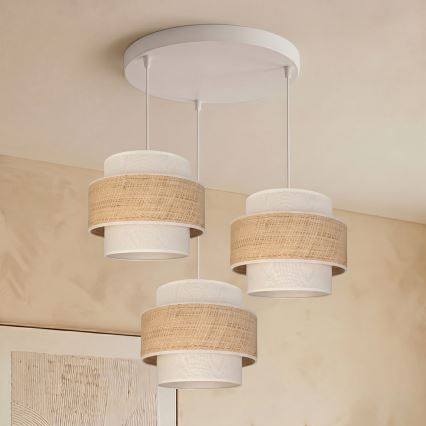 Brilagi - Suspension sur câble SPACE 3x E27/60 W/230 V, Ø 40 cm, beige/crème
