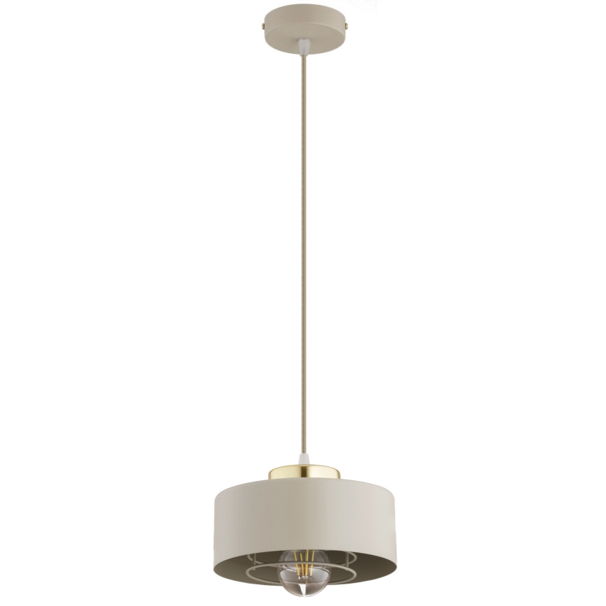 Brilagi - Suspension sur câble SPRING 1xE27/60W/230V Ø 20 cm beige/doré
