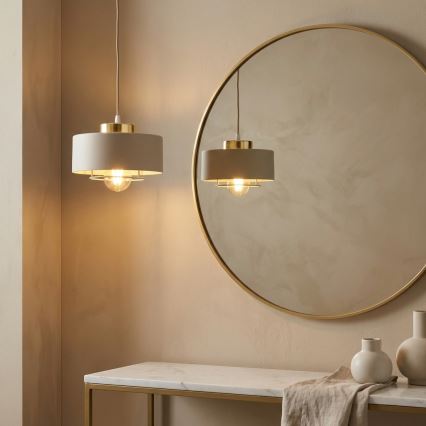 Brilagi - Suspension sur câble SPRING 1xE27/60W/230V Ø 20 cm beige/doré