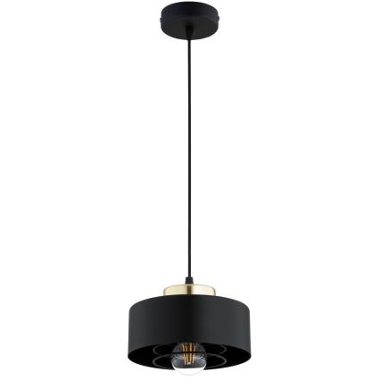 Brilagi - Suspension sur câble SPRING 1xE27/60W/230V Ø 20 cm noir/doré