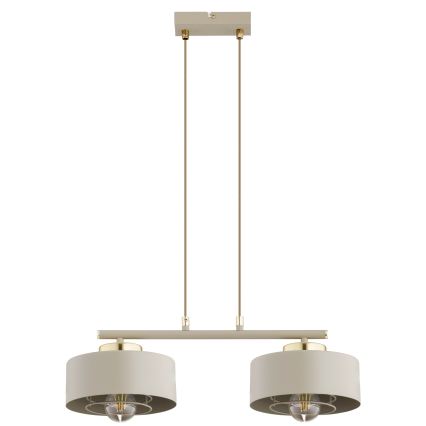 Brilagi - Suspension sur câble SPRING 2xE27/60W/230V beige/doré