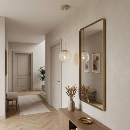 Brilagi - Suspension sur câble STELLA 1xE27/60W/230V Ø 15 cm beige/doré
