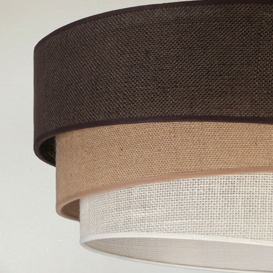 Brilagi - Suspension sur câble TRIO 3xE27/60W/230V Ø 60 cm marron/beige/blanc
