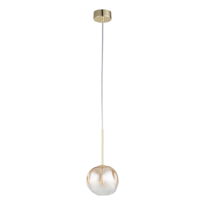 Brilagi - Suspension sur câble VULCANO 1xG9/8W/230V Ø 15 cm dorée / beige fumé