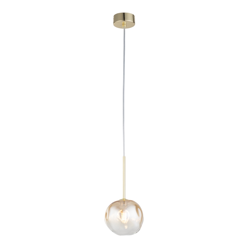 Brilagi - Suspension sur câble VULCANO 1xG9/8W/230V Ø 15 cm dorée / beige fumé