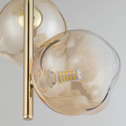 Brilagi - Suspension sur câble VULCANO 3xG9/8W/230V doré/beige fumé