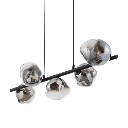 Brilagi - Suspension sur câble VULCANO 7xG9/8W/230V noir / noir fumé