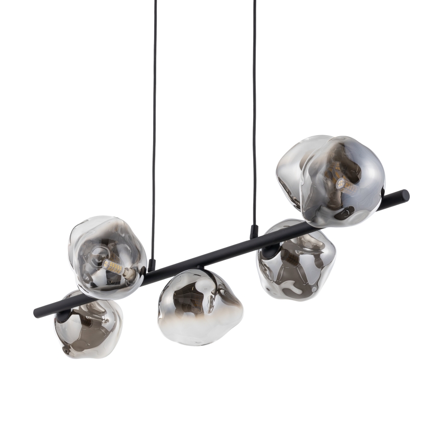 Brilagi - Suspension sur câble VULCANO 7xG9/8W/230V noir / noir fumé