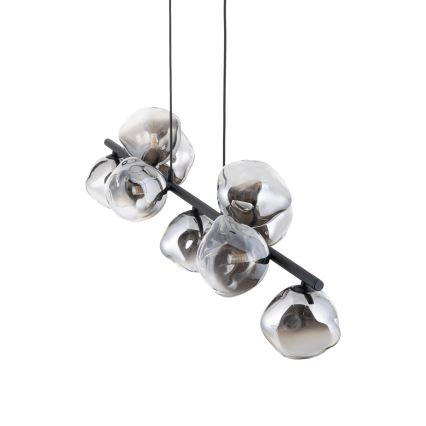 Brilagi - Suspension sur câble VULCANO 9xG9/8W/230V noir/noir fumé
