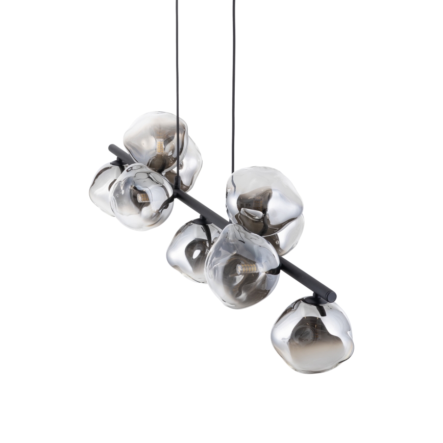 Brilagi - Suspension sur câble VULCANO 9xG9/8W/230V noir/noir fumé