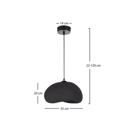 BRILAGI - Suspension sur câble WABI SABI 1xE27/40W/230V Ø 35 cm noir