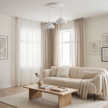 Brilagi - Suspension sur câble WABI SABI 2xE27/40W/230V Ø 45 cm blanche