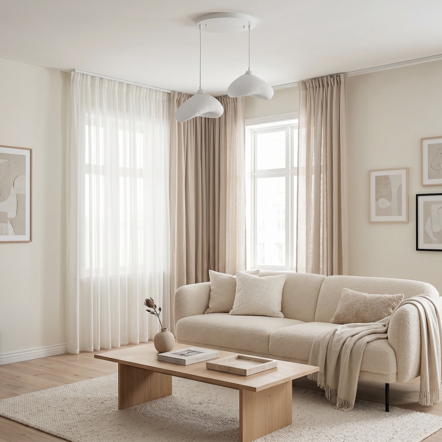Brilagi - Suspension sur câble WABI SABI 2xE27/40W/230V Ø 45 cm blanche