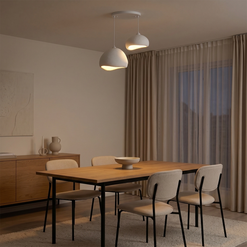 Brilagi - Suspension sur câble WABI SABI 2xE27/40W/230V Ø 70 cm blanche