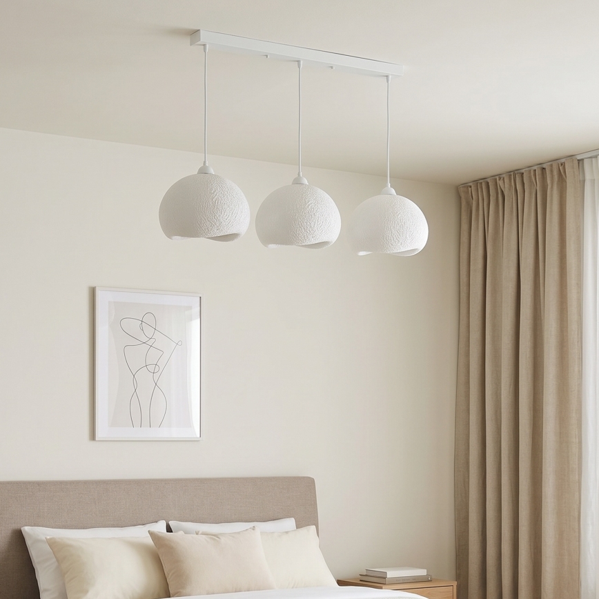 Brilagi - Suspension sur câble WABI SABI 3xE27/40W/230V blanche