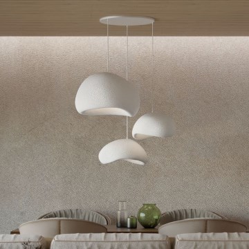Brilagi - Suspension sur câble WABI SABI 3xE27/40W/230V, Ø 76 cm, blanche