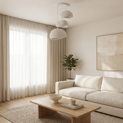 Brilagi - Suspension sur câble WABI SABI 3xE27/40W/230V, Ø 76 cm, blanche