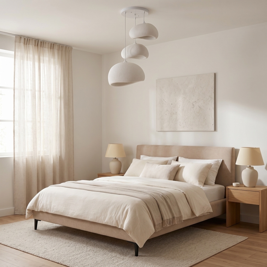 Brilagi - Suspension sur câble WABI SABI 3xE27/40W/230V, Ø 76 cm, blanche