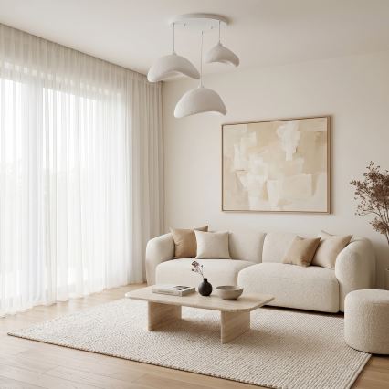 Brilagi - Suspension sur câble WABI SABI 3xE27/40W/230V Ø 82 cm blanche