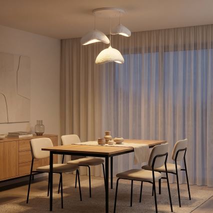 Brilagi - Suspension sur câble WABI SABI 3xE27/40W/230V Ø 82 cm blanche