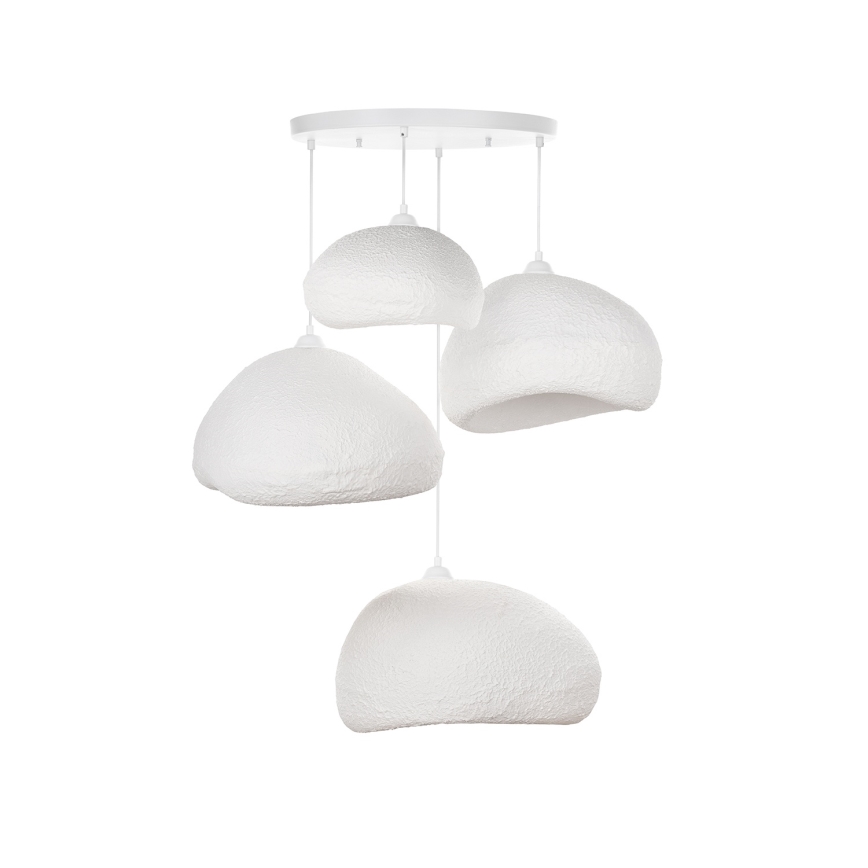 Brilagi - Suspension sur câble WABI SABI 4xE27/40W/230V Ø 95 cm blanche