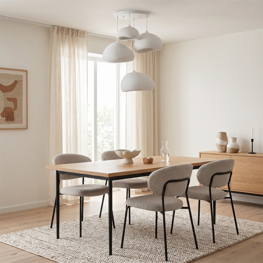 Brilagi - Suspension sur câble WABI SABI 4xE27/40W/230V Ø 95 cm blanche