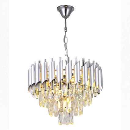Brilagi - Suspension sur chaîne ECLIPSE 5xE14/10W/230V Ø 38 cm argenté
