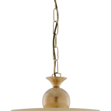 Brilagi - Suspension sur chaîne SAPHIRE 1xE27/15W/230V crème/doré/patine