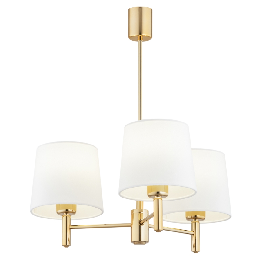 Brilagi - Suspension sur tige MONTE 3xE27/60W/230V crème/doré