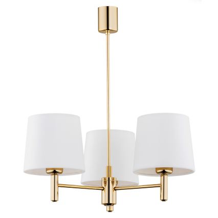 Brilagi - Suspension sur tige MONTE 3xE27/60W/230V crème/doré