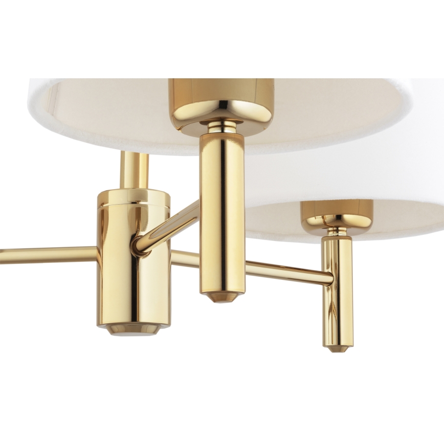 Brilagi - Suspension sur tige MONTE 3xE27/60W/230V crème/doré