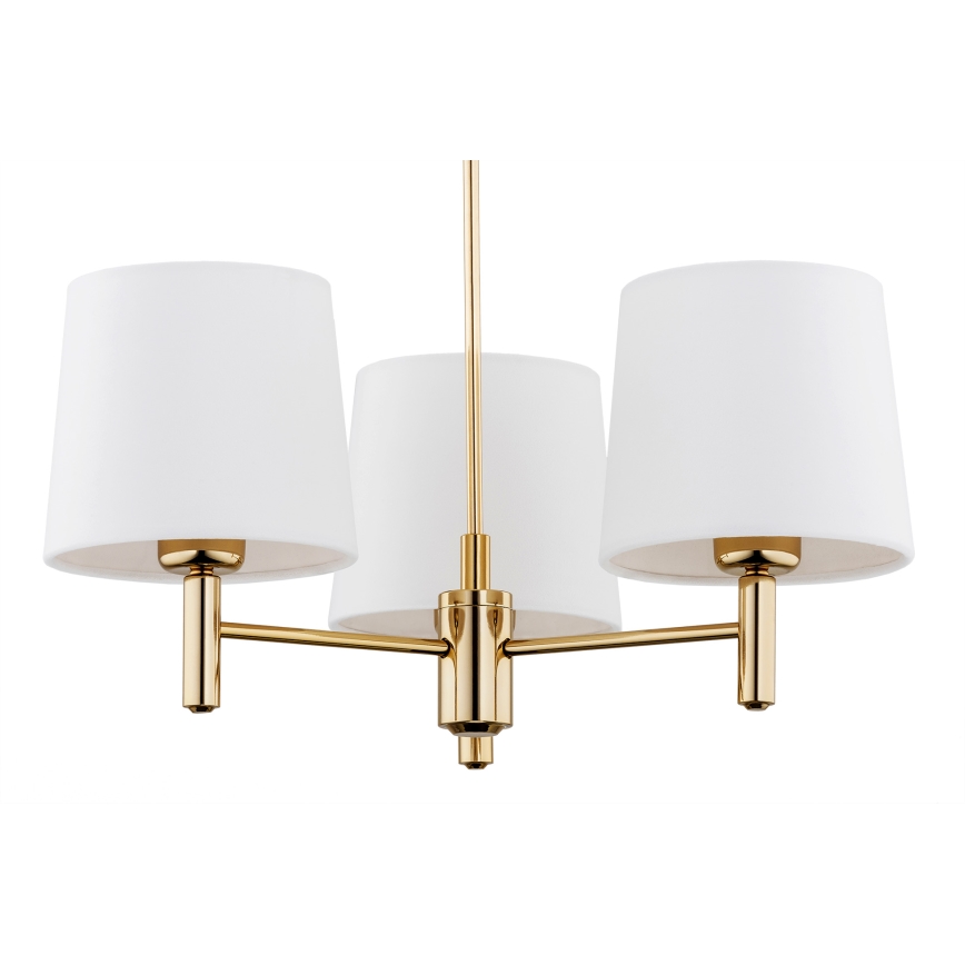 Brilagi - Suspension sur tige MONTE 3xE27/60W/230V crème/doré