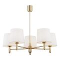 Brilagi - Suspension sur tige MONTE 5xE27/60W/230V crème/doré